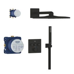 Grohe SmartControl zestaw wannowo-prysznicowy podtynkowy termostatyczny czarny mat 348752430