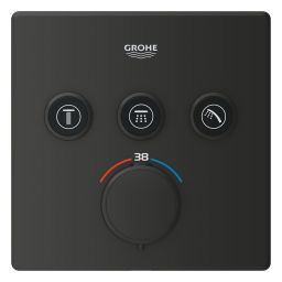 Grohe SmartControl zestaw wannowo-prysznicowy podtynkowy termostatyczny czarny mat 348752430
