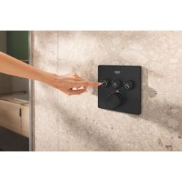 Grohe SmartControl zestaw wannowo-prysznicowy podtynkowy termostatyczny czarny mat 348752430