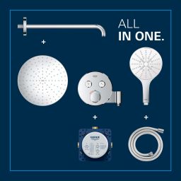 Grohe Precision Smartcontrol zestaw prysznicowy podtynkowy termostatyczny z deszczownicą chrom 34877000