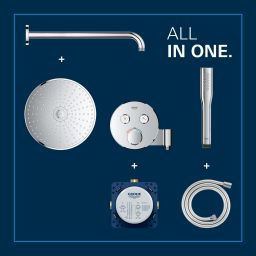 Grohe Precision Smartcontrol zestaw prysznicowy podtynkowy termostatyczny z deszczownicą chrom 34878000