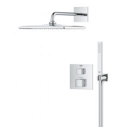 Grohe Precision Cube zestaw prysznicowy podtynkowy termostatyczny z deszczownicą chrom 34879000