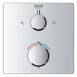 Grohe Vitalio Start zestaw prysznicowy podtynkowy termostatyczny z deszczownicą chrom 34881000