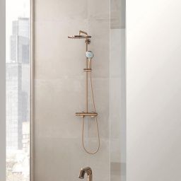 Grohe Euphoria zestaw prysznicowy ścienny termostatyczny z deszczownicą Warm Sunset 26075DA0