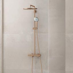 Grohe Euphoria System 310 zestaw prysznicowy ścienny termostatyczny z deszczownicą brushed warm sunset 26075DL0