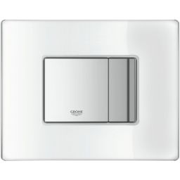 Grohe Skate Cosmopolitan przycisk spłukujący ze szklaną płytką szlachetna biel 38845LS0
