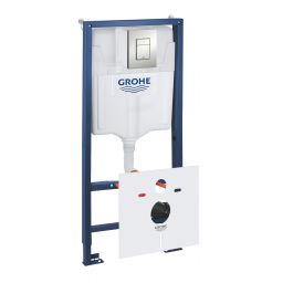 Grohe Rapid SL Fresh zestaw stelaż podtynkowy 5w1 z przyciskiem Skate Cosmopolitan chrom mat 39449000