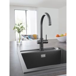 Grohe K700 zlewozmywak granitowy 56x51 cm czarny 31651AP0