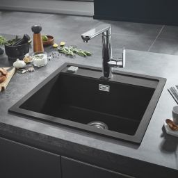 Grohe K700 zlewozmywak granitowy 56x51 cm czarny 31651AP0