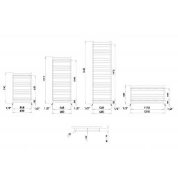 P.M.H. Sorano grzejnik łazienkowy 121x50 cm biały połysk SN3W