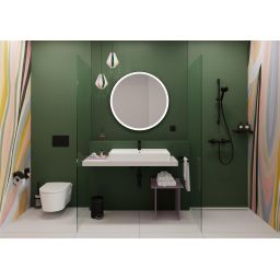 Hansgrohe Ecostat Fine bateria prysznicowa ścienna termostatyczna czarny mat 13324670