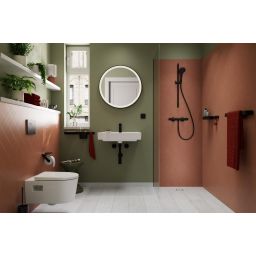 Hansgrohe Ecostat Fine bateria prysznicowa ścienna termostatyczna czarny mat 13324670