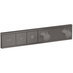 Hansgrohe RainSelect bateria wannowo-prysznicowa podtynkowa termostatyczna czarny chrom szczotkowany 15380340