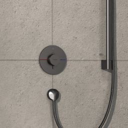 Hansgrohe ShowerSelect Comfort S bateria prysznicowa podtynkowa termostatyczna czarny chrom szczotkowany 15553340