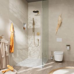 Hansgrohe ShowerSelect Comfort S bateria wannowo-prysznicowa podtynkowa termostatyczna brąz szczotkowany 15554140