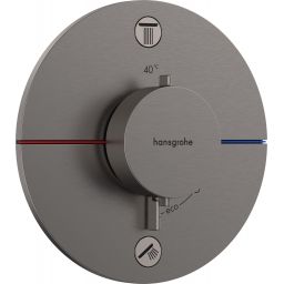 Hansgrohe ShowerSelect Comfort S bateria wannowo-prysznicowa podtynkowa termostatyczna czarny chrom szczotkowany 15554340