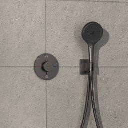 Hansgrohe ShowerSelect Comfort S bateria wannowo-prysznicowa podtynkowa termostatyczna czarny chrom szczotkowany 15554340