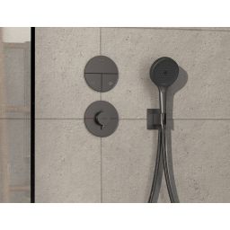 Hansgrohe ShowerSelect Comfort S zawór podtynkowy trójdrożny czarny chrom szczotkowany 15558340