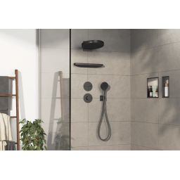 Hansgrohe ShowerSelect Comfort S zawór podtynkowy trójdrożny czarny chrom szczotkowany 15558340