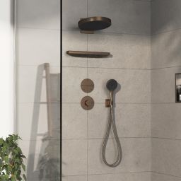 Hansgrohe ShowerSelect Comfort S bateria prysznicowa podtynkowa termostatyczna brąz szczotkowany 15559140