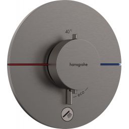 Hansgrohe ShowerSelect Comfort S bateria prysznicowa podtynkowa termostatyczna czarny chrom szczotkowany 15562340