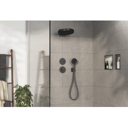 Hansgrohe ShowerSelect Comfort S bateria prysznicowa podtynkowa termostatyczna czarny chrom szczotkowany 15562340