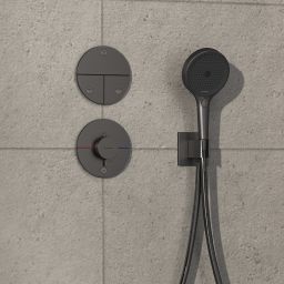 Hansgrohe ShowerSelect Comfort S bateria prysznicowa podtynkowa termostatyczna czarny chrom szczotkowany 15562340