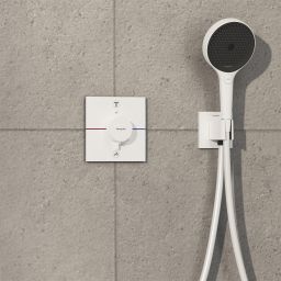 Hansgrohe ShowerSelect Comfort E bateria wannowo-prysznicowa podtynkowa termostatyczna biały mat 15572700