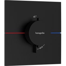 Hansgrohe ShowerSelect Comfort E bateria prysznicowa podtynkowa termostatyczna czarny mat 15574670
