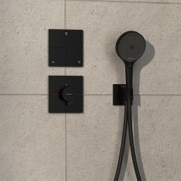 Hansgrohe ShowerSelect Comfort E bateria prysznicowa podtynkowa termostatyczna czarny mat 15574670