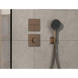 Hansgrohe ShowerSelect Comfort E bateria prysznicowa podtynkowa termostatyczna brąz szczotkowany 15575140