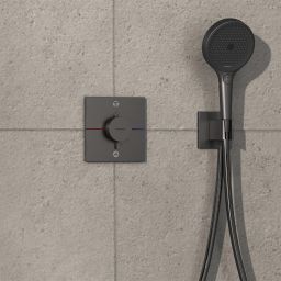 Hansgrohe ShowerSelect Comfort E bateria wannowo-prysznicowa podtynkowa termostatyczna czarny chrom szczotkowany 15578340