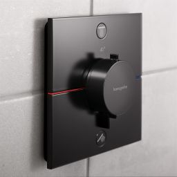 Hansgrohe ShowerSelect Comfort E bateria wannowo-prysznicowa podtynkowa termostatyczna czarny mat 15578670