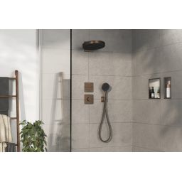 Hansgrohe ShowerSelect Comfort Q bateria prysznicowa podtynkowa termostatyczna brąz szczotkowany 15589140