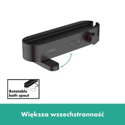 Hansgrohe ShowerTablet Select 400 bateria wannowo-prysznicowa ścienna termostatyczna czarny mat 24340670