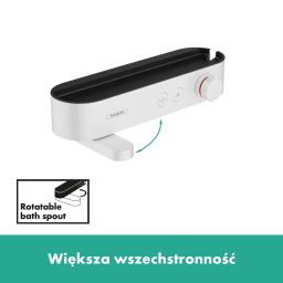 Hansgrohe ShowerTablet Select 400 bateria wannowo-prysznicowa ścienna termostatyczna biały mat 24340700