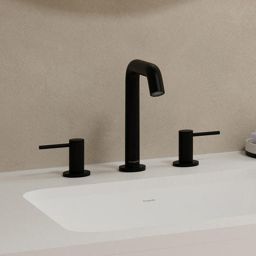 Hansgrohe Tecturis S bateria umywalkowa stojąca 3-otworowa czarny mat 73330670