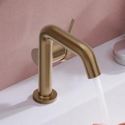 Hansgrohe Tecturis S bateria umywalkowa stojąca CoolStart brąz szczotkowany 73323140