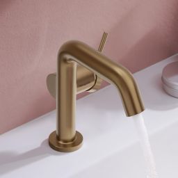 Hansgrohe Tecturis S bateria umywalkowa stojąca CoolStart brąz szczotkowany 73320140