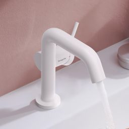 Hansgrohe Tecturis S bateria umywalkowa stojąca CoolStart biały mat 73323700