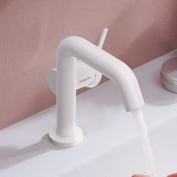 Hansgrohe Tecturis S bateria umywalkowa stojąca CoolStart biały mat 73320700
