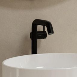 Hansgrohe Tecturis S bateria umywalkowa stojąca wysoka CoolStart czarny mat 73370670