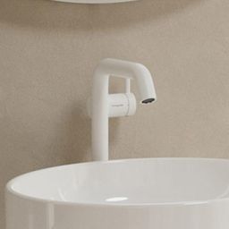 Hansgrohe Tecturis S bateria umywalkowa stojąca wysoka CoolStart biały mat 73370700