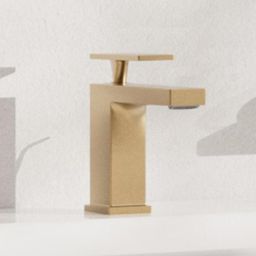 Hansgrohe Tecturis E bateria umywalkowa stojąca CoolStart brąz szczotkowany 73002140