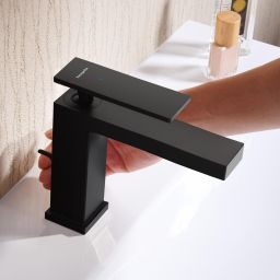 Hansgrohe Tecturis E bateria umywalkowa stojąca czarna 73014670