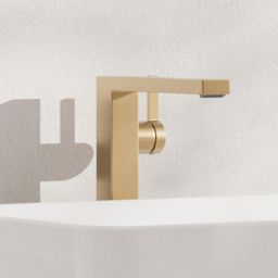 Hansgrohe Tecturis E bateria umywalkowa stojąca wysoka CoolStart brąz szczotkowany 73070140