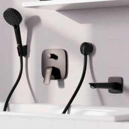 Hansgrohe Logis bateria wannowo-prysznicowa podtynkowa czarny mat 71405670