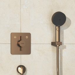 Hansgrohe DuoTurn Q bateria wannowo-prysznicowa podtynkowa brąz szczotkowany 75414140