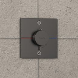 Hansgrohe ShowerSelect Comfort E bateria wannowo-prysznicowa podtynkowa termostatyczna czarny chrom szczotkowany 15578340