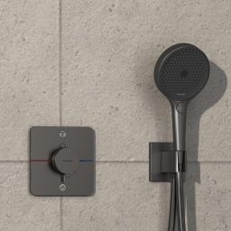 Hansgrohe ShowerSelect Comfort Q bateria wannowo-prysznicowa podtynkowa termostatyczna czarny chrom szczotkowany 15583340